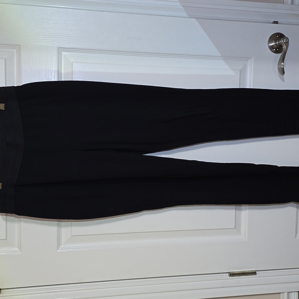 Talbots Black Leggings With Stylish Seams Down Side And Back of Legs